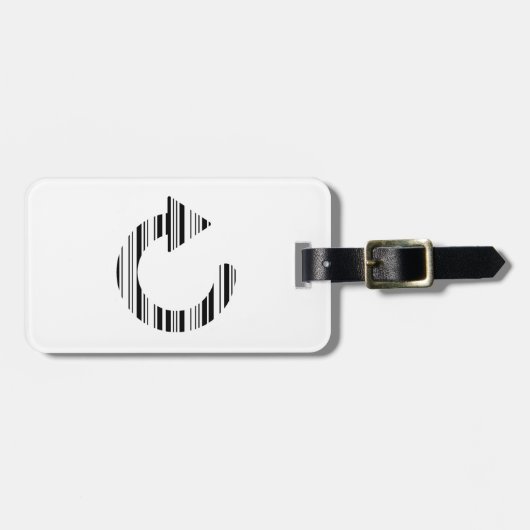 HERLAAD ICOON STREEPJESCODE Computer Streepjescode Bagagelabel (Voorkant horizontaal)
