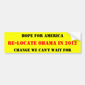 HERLOCATIE OBAMA 2012 BUMPERSTICKER