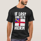 Herm Flag Design If lost send me to Herm T-shirt (Voorkant)
