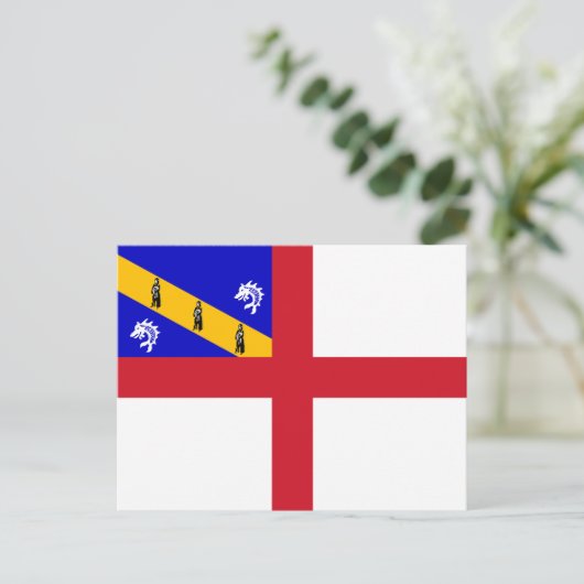 Herm-vlag Briefkaart (Staand voorkant)