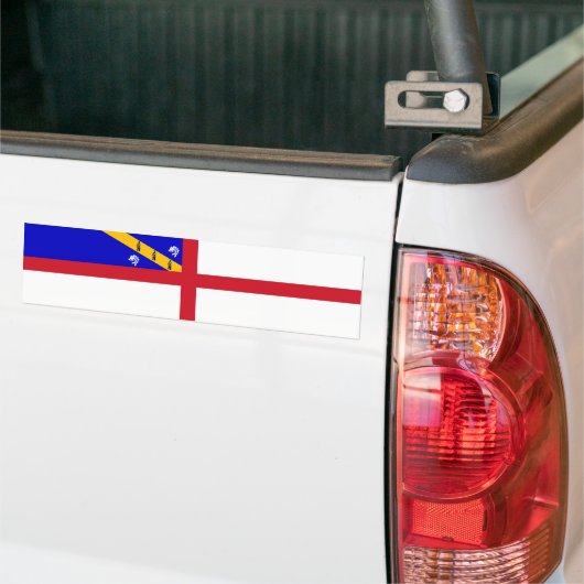 Herm-vlag Bumpersticker (Op Truck)