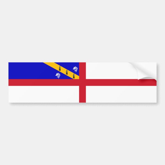 Herm-vlag Bumpersticker (Voorkant)