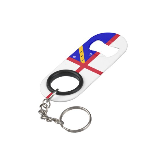 Herm-vlag Mini Flessenopener (Achterkant Gekanteld)