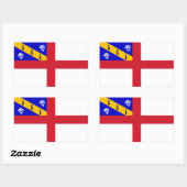 Herm-vlag Rechthoekige Sticker (Vel)