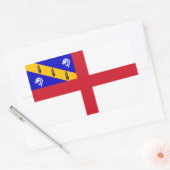 Herm-vlag Rechthoekige Sticker (Envelop)