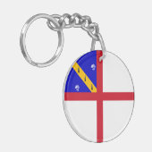 Herm-vlag Sleutelhanger (Voorkant Links)