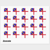 Herm-vlag Vierkante Sticker (Vel)