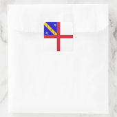 Herm-vlag Vierkante Sticker (Tas)