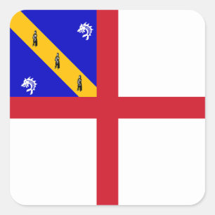 Herm-vlag Vierkante Sticker