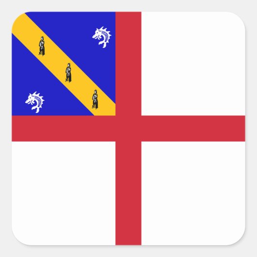 Herm-vlag Vierkante Sticker (Voorkant)