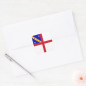 Herm-vlag Vierkante Sticker (Envelop)