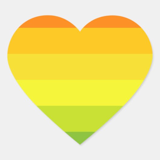 Hermafrodiet Pride Hart Sticker (Voorkant)