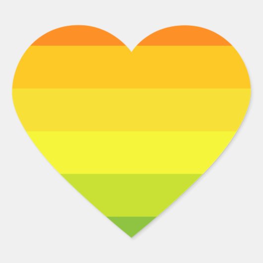 Hermafrodiet Pride Vlag Hart Sticker (Voorkant)
