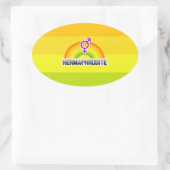 HERMAFRODIET REGENBOOG OVALE STICKER (Tas)
