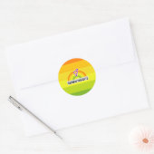 HERMAFRODIET REGENBOOG RONDE STICKER (Envelop)