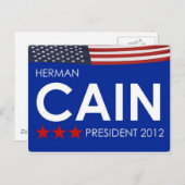 Herman Cain 2012 Briefkaart (Voorkant / Achterkant)