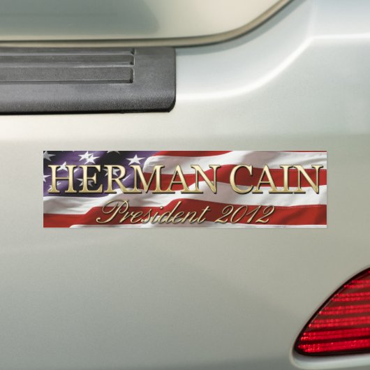 Herman Cain 2012 bumpersticker (Op auto)