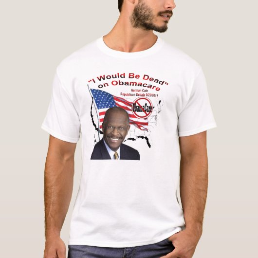 Herman Cain 2012 - Obamanomica doet Amerika pijn! T-shirt (Voorkant)