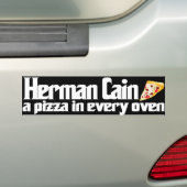 Herman Cain 2012 pizza bumper sticker (Op auto)
