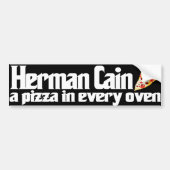 Herman Cain 2012 pizza bumper sticker (Voorkant)