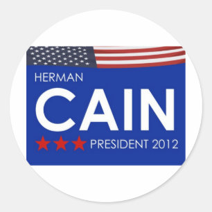 Herman Cain 2012 Ronde Sticker