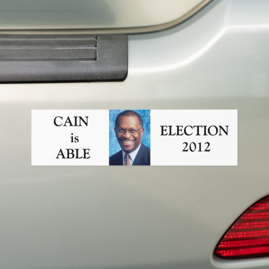Herman Cain Bumpersticker (Op auto)
