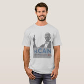Herman Cain Democratic Plantation Blue T-shirt (Voorkant volledig)