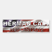 herman cain for president 2012 bumper sticker (Voorkant)