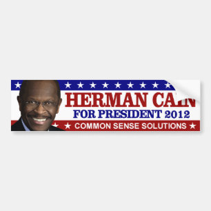 Herman Cain For President 2012 Bumpersticker