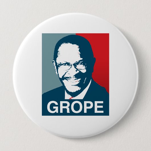 Herman Cain Grope Ronde Button 4,0 Cm (Voorkant)