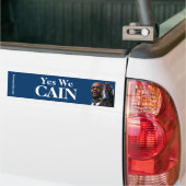 Herman Cain: Ja, we hebben een blauwe achtergrond Bumpersticker (Op Truck)