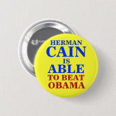 herman cain kan 2012 ronde button 5,7 cm (Voorkant /achterkant)