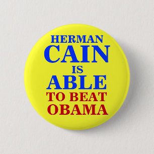 herman cain kan 2012 ronde button 5,7 cm