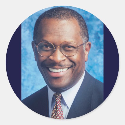 Herman Cain Ronde Sticker (Voorkant)
