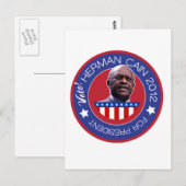 Herman Cain voor het Amerikaanse President 2012 Briefkaart (Voorkant / Achterkant)