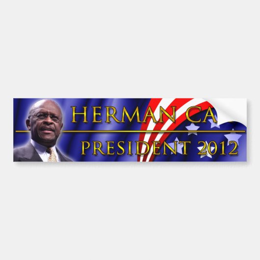 Herman Cain voor President 2012 Bumpersticker (Voorkant)