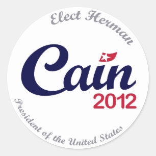 Herman Cain voor President 2012 "Spirit"-stickers Ronde Sticker