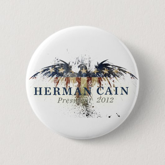 Herman Cain voor President Ronde Button 5,7 Cm (Voorkant)
