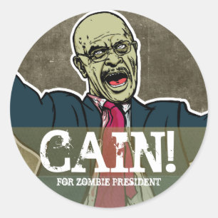 Herman Cain voor Zombie President Sticker