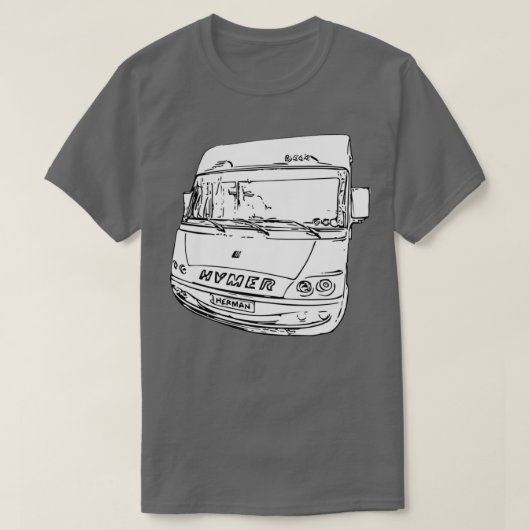 Herman de Hymer Motorhome Front Ink T-shirt (Design voorkant)