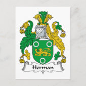 Herman Family Crest Briefkaart (Voorkant)