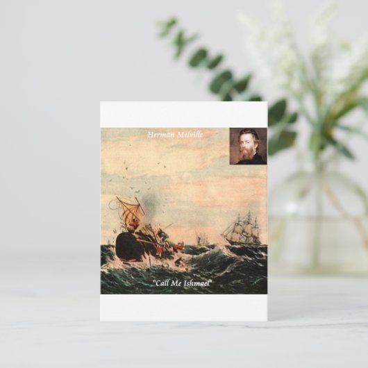 Herman Melville belde me op Ishmael Quote Briefkaart (Staand voorkant)