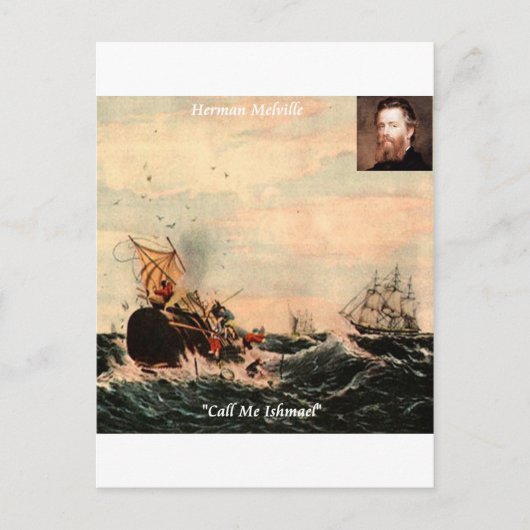 Herman Melville belde me op Ishmael Quote Briefkaart (Voorkant)