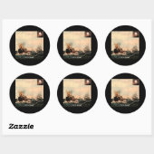 Herman Melville belde me op Ishmael Quote Ronde Sticker (Vel)