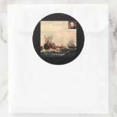 Herman Melville belde me op Ishmael Quote Ronde Sticker (Tas)