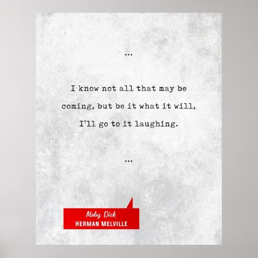 Herman Melville Quotes Moby Dick Literary Quot Poster (Voorkant)