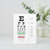 Herman Snellen Eye Chart voor schatting van gezich Briefkaart (Staand voorkant)