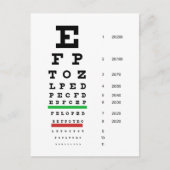 Herman Snellen Eye Chart voor schatting van gezich Briefkaart (Voorkant)