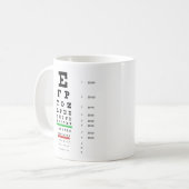 Herman Snellen Eye Chart voor schatting van gezich Koffiemok (Voorkant links)