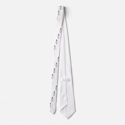 Herman Snellen Eye Chart voor schatting van gezich Stropdas (Achterkant)